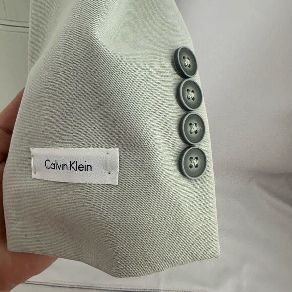 Calvin Klein Boys Blazer Size 10 Seafoam Green Easter Spring Church Suit Jacket - Picture 3 of 9